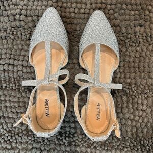 Mila Lady Laurel Womens Pointed Toe D’Orsay T-Strap Laurel Dress Flats